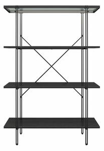 Wainwright 4 Shelf Bookcase, Black Oak