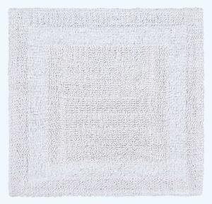 Homescapes Luxury Reversible White 100% Cotton Shower Mat, 50 x 50 cm, Machine Washable, Super Absorbent, Soft and Hand-Tufted, Eco Friendly