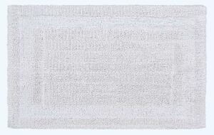 Homescapes Luxury Reversible White Extra Large Cotton Bath Mat, 70 x 120 cm, Machine Washable, Super Absorbent, Soft and Tufted, Eco Friendly