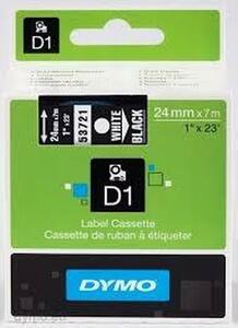 Laminated Tape for Labelling Machines Dymo 53721 White Black 24 mm 24 mm x 7 m