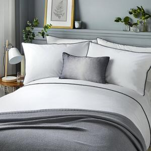 Serene Pom Pom Duvet Cover and Pillowcase Set Grey