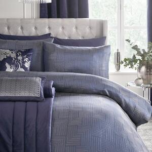 Laurence Llewelyn-Bowen Palladio Navy Geometric Duvet Cover and Pillowcase Set