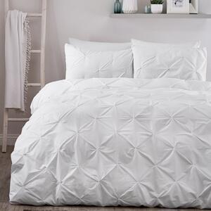 Serene Lara Duvet Cover & Pillowcase Set White