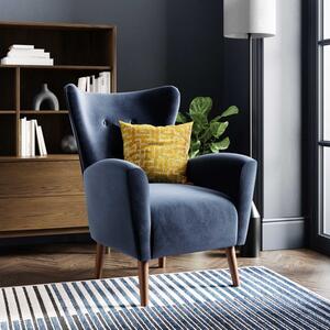 Sven Modern Velvet Wing Chair