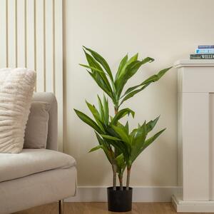 Artificial Real Touch Dracaena Tree in Black Plant Pot