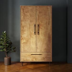 Bryant Double Wardrobe, Mango Wood Effect