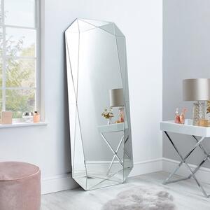 3D Geometric Full Length Leaner Mirror