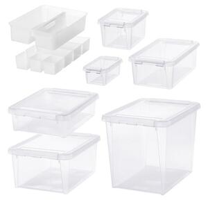 SmartStore Home Bundle Set of 8 Assorted Boxes, Clear