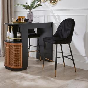 Sylvia Counter Height Bar Stool, Velvet