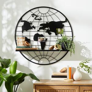 Black Globe Wall Shelf