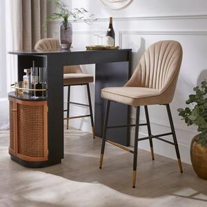 Sylvia Counter Height Bar Stool, Velvet