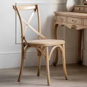 Cannock Set of 2 Dining Chairs, Oak & Rattan