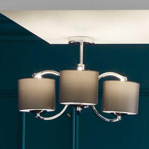 Arcadia 3 Curved Arm Semi Flush Pendant