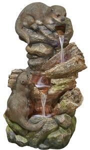 Easy Fountain Distinctive Otter Pools Water Fountain with LEDs