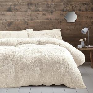 Catherine Lansfield Cuddly Faux Fur Duvet Cover & Pillowcase Set