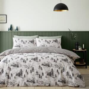 Catherine Lansfield Alpine Village 100% Brushed Cotton Duvet Cover & Pillowcase Set