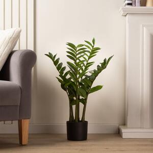 Artificial Zamioculcas Zamiifolia in Black Plant Pot