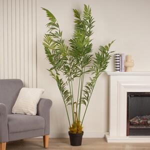 Artificial Cycad Palm in Black Plant Pot