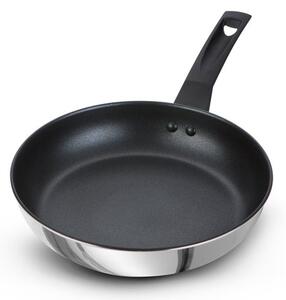 Prestige 9x Tougher Non-Stick Stainless Steel Open Frying Pan, 25cm