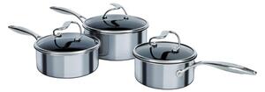 Circulon C Series Non-Stick Tri-Ply Stainless Steel 3 Piece Saucepan Set