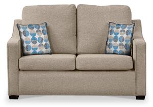 Charlcote Faux Linen Fabric 2 Seater Double Sofa Bed | Grey Blue & More