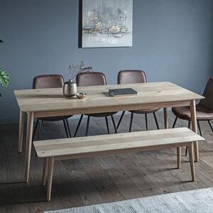 Manila 6-8 Seater Rectangular Extendable Dining Table, Solid Oak