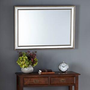 Dorma Stud Angled Rectangle Overmantel Wall Mirror