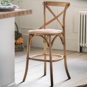 Cannock Set of 2 Bar Stools, Rattan