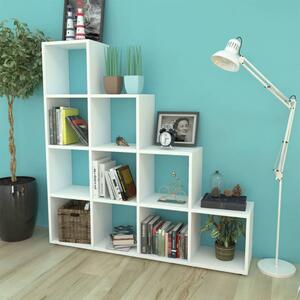 Staircase Bookcase/Display Shelf 142 cm White