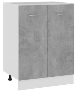 Bottom Cabinet Concrete Grey 60x46x81.5 cm Engineered Wood