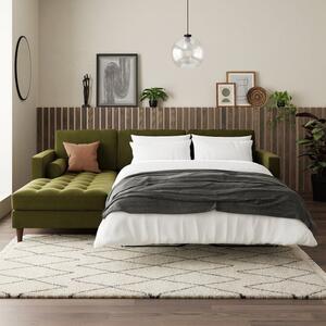 Zoe 4 Seater Corner Double Sofa Bed, Velvet
