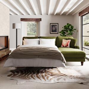 Beatrice Matte Velvet 4 Seater Corner Chaise Double Sofa Bed