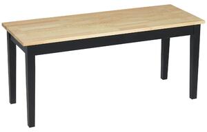HOMCOM 102 cm Wood Dining Bench for 2 People, Wooden Bench for Kitchen, Dining Room, Entryway, Natural Wood Effect