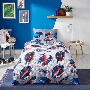 Rugby Reversible Duvet Cover and Pillowcase Set