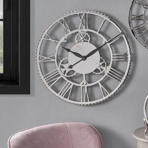 Nickel Cogs Skeleton Wall Clock