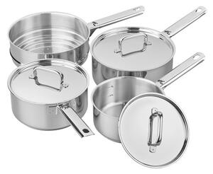 Tala Performance Superior Stainless Steel 3 Piece Saucepan Set with Steamer