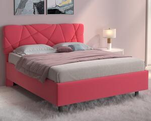 Poznan Fabric Ottoman Small Double Bed In Pink