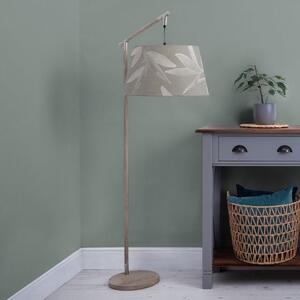 Quintus Floor Lamp with Silverwood Shade