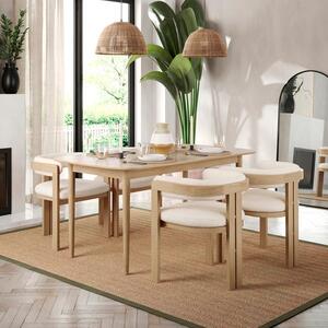 Karla 6 Seater Rectangular Extendable Dining Table