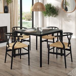 Hudson 4 Seater Square Extendable Dining Table, Oak