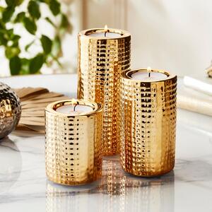 Set of 3 Dimpled Tealight Holders