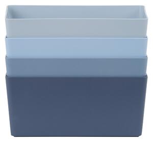 Wham Studio Set of 4 Plastic Storage Basket 4.02 Blue