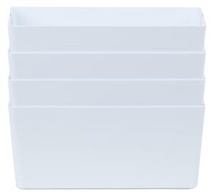 Wham Studio Set of 4 Plastic Storage Basket 4.02 White