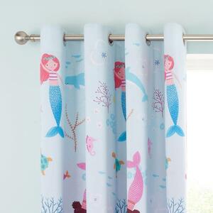 Catherine Lansfield Mermaid Fully Reversible Eyelet Curtains