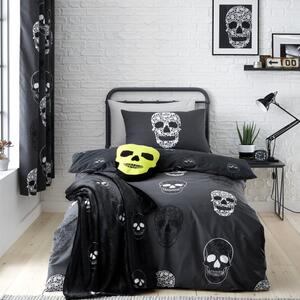 Catherine Lansfield Skulls Reversible Duvet Cover & Pillowcase Set