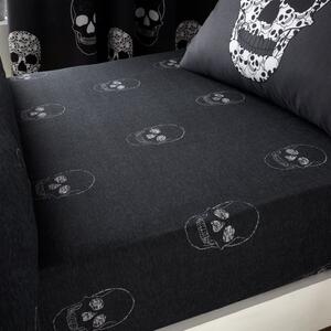 Catherine Lansfield Skulls Fitted Sheet