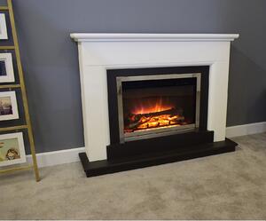 Suncrest Talent Electric Fire Suite with Smart Remote & Flat to Wall Fitting - White, Graphite & Chrome