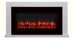 Suncrest Lumley Electric Fire Suite with Flat to Wall Fitting - White
