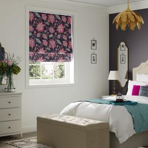 Jacobean Fuchsia Blackout Roman Blind