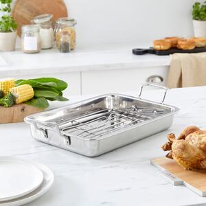 Stainless Steel Roaster Silver